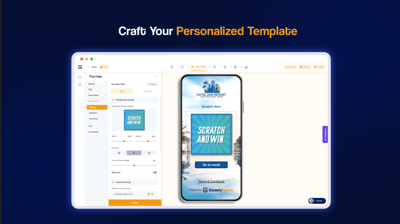 screenshot of Gamify Route
